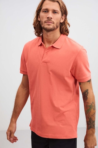Grimelange Morgan Erkek Regular Kalıp %100 Pamuk Pembe Polo Yaka T-shirt