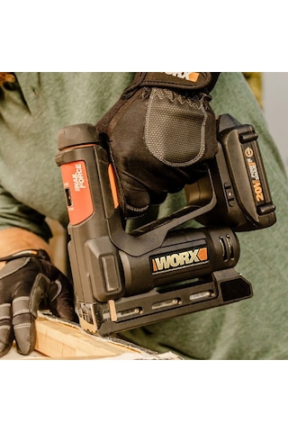 Worx WX843 20 V 2.0 Ah. Li-ion Zımba Çivi Çakma + 3500 Adet Yedek Zımba ve Çivi