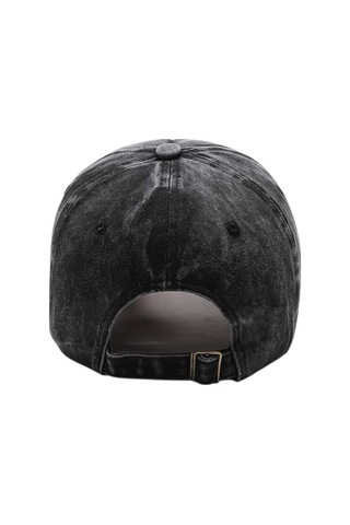 Tezzgelsin Unisex Eskitme Rock Nakışlı Ayarlanabilir Beyzbol Kep Şapka Siyah