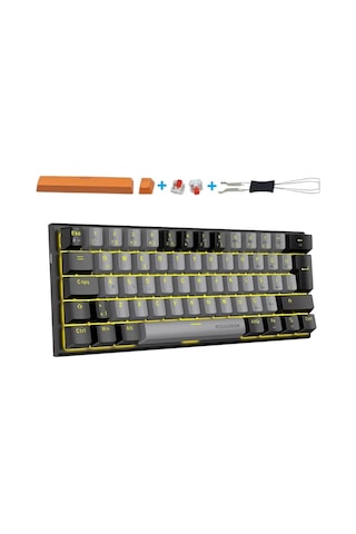 Mini T9 Türkçe Q Mekanik Klavye Red Switch Gamer Oyuncu Klavyesi
