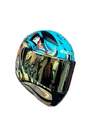 Ls2 Rapid 2 Gold Vizör Kask Neo Mavi Mor