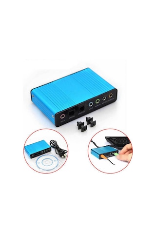 Wozlo USB 6 Kanal 5.1 Optik Dijital Çıkışlı Harici Ses Kartı