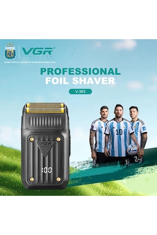 Dashanshop Vgr V-363 Erkekler İçin Profesyonel Şarj Edilebilir Kablosuz Elektrikli Tıraş Makinesi Black V363