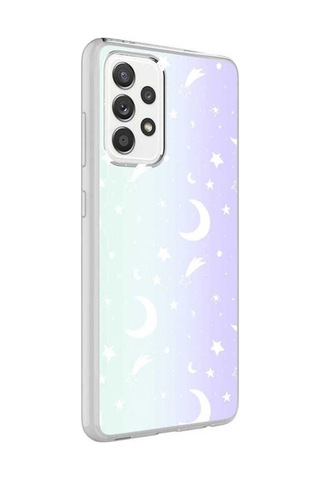 Galaxy Uyumlu A52 Kılıf Zore M-blue Desenli Kapak Moon No4