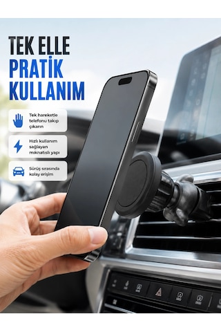 Güçlü Manyetik Araç İçi Telefon Tutucu Universal Telefon Standı Belirtilmemiş