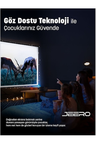 Jeero Mini Ev Sinema Projeksiyon Cihazı Türkçe Menü Ceptetaşınabilir