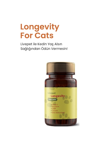 Kediler İçin Longevity Takviyesi