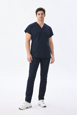 Classic - Lacivert Likralı Üniforma Takım Scrubs 122 Lacivert