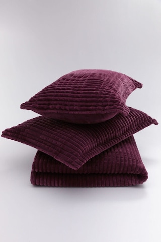 Merinos Modern Line 3 Parça Battaniye Seti Mor