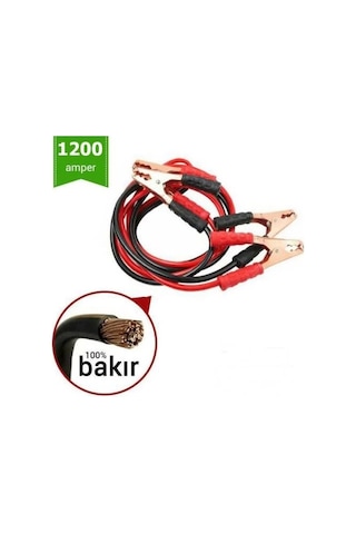 Akü Takviye Kablosu 1200 Amper Taşıma Çantalı Çok Renkli