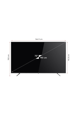 Next YE-75EFSG7 4K Ultra Hd 75" 190 Ekran Uydu Alıcılı Google Smart Qled Tv - Outlet
