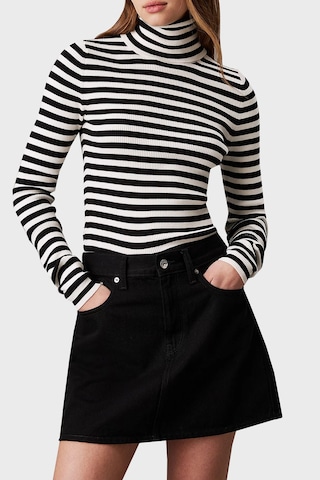 Calvin Klein Kadın Kazak J20j224225 Ybı Beyaz-siyah Beyaz - Siyah