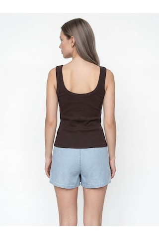 Loft 26yp69000235 Kahverengi Kadın Kolsuz T-shirt Lf2038440 Kahverengi