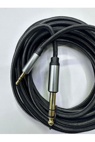 3.5 Mm 6.3 Mm Stereo Aux Kablo Aux Amfi Kablosu 3m