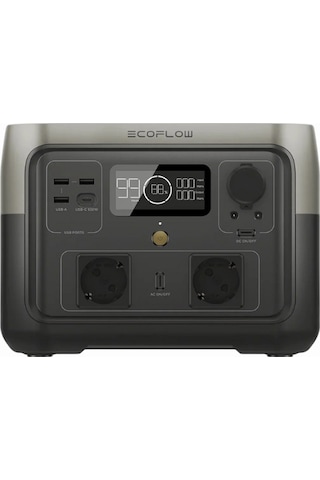 EcoFlow - RIVER 2 Max Taşınabilir Güç Kaynağı - 512Wh Kapasite, 2X500W (X-Boost 1000W) Çıkış