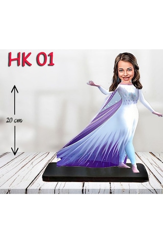 Özcan Tasarım Kişiye Özel Ahşap Biblo - Kız Çocuk Karikatür Biblo - Kahraman