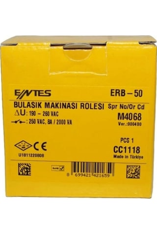 Entes Erb-50 Bulaşık Makinesi Rölesı 220 Vac
