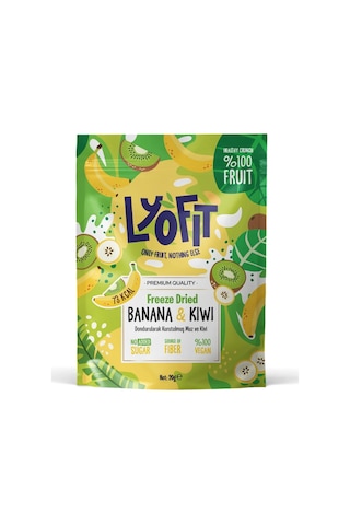 Lyofit Food Freeze Dried Muz Kivi 20 G