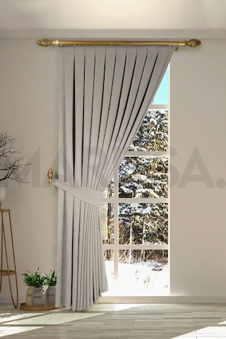 Taş Ada Fon Perde Sık Pile 1'e 3 Pile-taş Taş