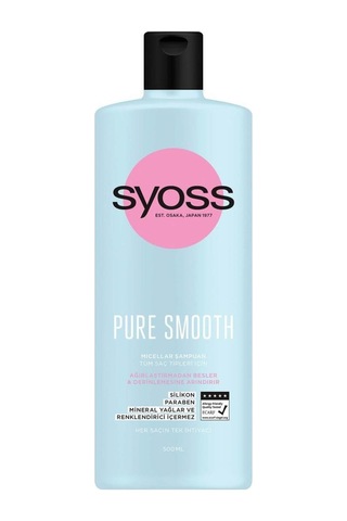 Syoss Pure Smooth Micellar Ağırlaştırmayan Silikonsuz Şampuan 3 x 500 ML