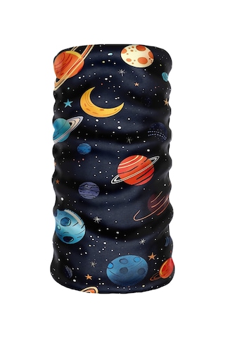 Bebo Store Extreme Outdoor Spor , Motorcu Ve Bisiklet Kullananlara Özel Desenli Buff Boyunluk Bandana Balaklava Gezegen-208 Çok Renkli