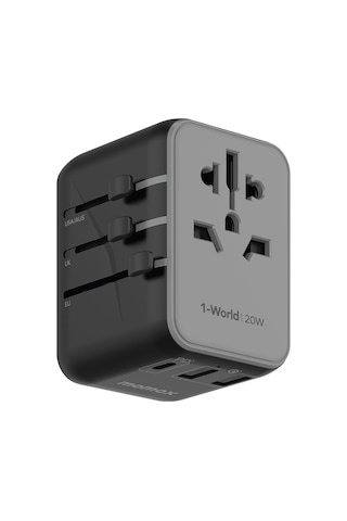 Momax Ua11 1-world 20w Pd Global Seyahat Hızlı Şarj Cihazı Güç Adaptörü Siyah