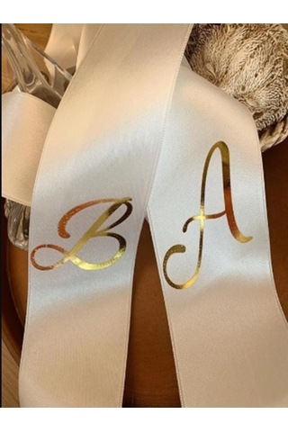 Gelin Damat Isimli Tören Takı Kurdelesi 2 Adet B-38