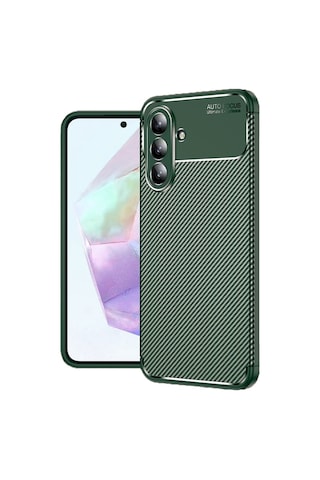 Adige Samsung Uyumlu Galaxy A57 Kılıf Negro Karbon Desen Silikon