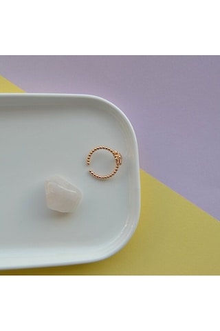 Rose Gold Renk Cross Yüzük Haç Model Ayarlanabilir Yüzük Renkli
