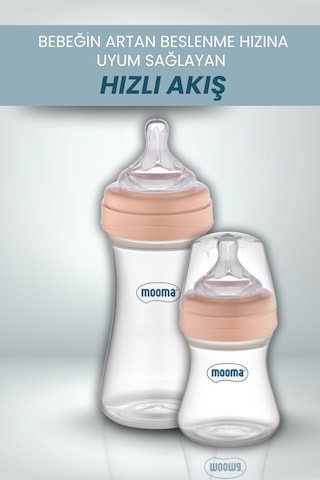 Mooma Kindy 150 ve 250 Ml Biberon Yenidoğan Başlangıç Seti - Rose Gold