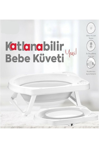 Hobby Life Katlanabilir Bebek Küveti Gri