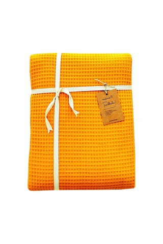 %100 Pamuk Waffle Hardal Tek Kişilik Pike