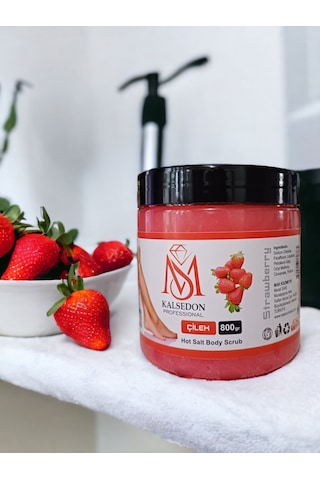 Ms Kalsedon Professoinal Çilek Aromalı Vücut Peeling 800 G