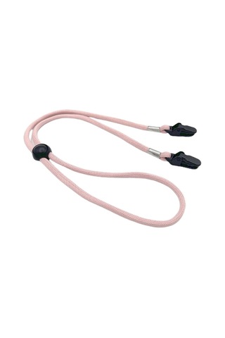 Binici Çene Askısı Ve Klipsli Kordon Seti - Polyester Malzemeden Rahat Ve Sağlam Şapka Tutucu Aksesuar Pembe
