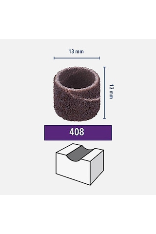 13mm Çaplı 60 Kum Kalınlıklı Zımpara Şeridi 6'lı