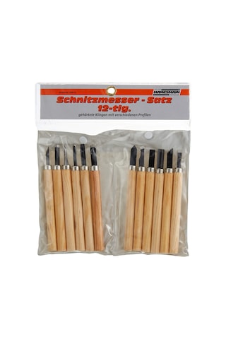 Brüder Mannesmann Oyma Bıçağı Seti, 12 Parça, M 690-12, Bej