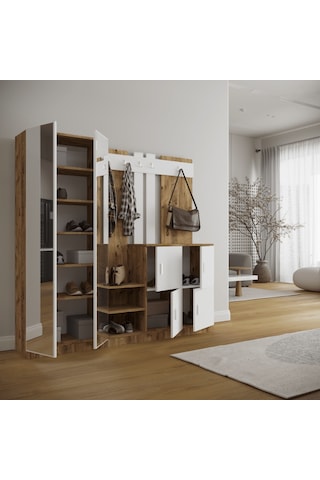 Robinhome Robin Home Nova Vestiyer Portmanto Ayakkabılık Çam-Beyaz