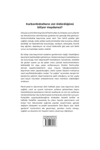 Tahıl Beyin - David Perlmutter - Pegasus