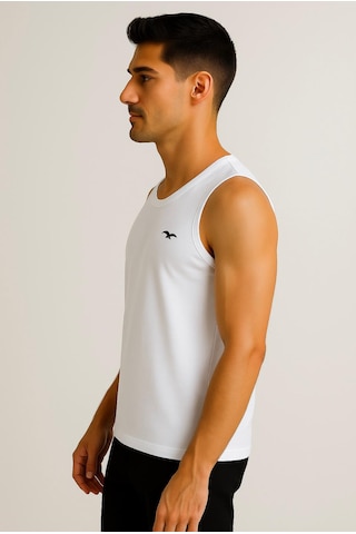 Axxel Erkek Beyaz Askılı Atlet T-shirt-d235