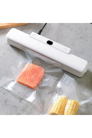 Sones Ev Tipi Elektrikli Full Otomatik Vakum Makinesi, Gıda Vakum Makinesi + 10 Adet Vakum Poşeti