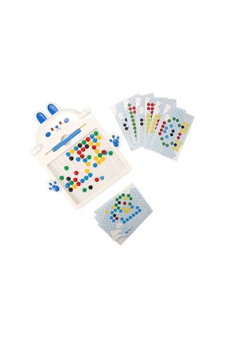 Sevimli Tavşan Manyetik Çizim Tahtası 50 Boncuklu Manyetik Kalemli Çocuk Eğitim Oyuncağı