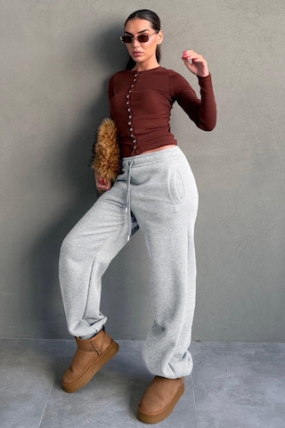 Grimelanj Geniş Paça Rahat Kalıp Lastikli Eşofman Altı Mg2581 Grimelanj