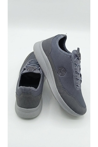 Stil Shoes Erkek Spor Ayakkabı Ortopedik Hafif Rahat Şık Esnek Kullanışlı Fileli Spor Gri