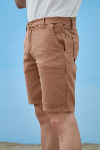 Vizon Renk Chino Erkek Şort Vizon