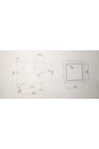 Teka E 50 1B 46.5 x 46.5 Tezgah Üstü Mutfak Eviyesi