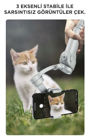 Torima M01 Gri Çok Amaçlı Gimbal Özellikli Tripod Selfie Çubuğu