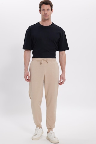 Tudors Erkek Regular Fit Klasik Kesim Beli Bağcıklı Jogger Cepli Lastikli Paça Bej Eşofman Altı-41767 Bej