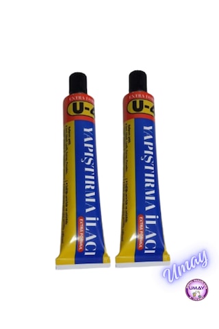 2 Adet Yapıştırma İlacı Deri, Köseli, Lastik, Kumaş Porselen Bakalit Ve Ahşap Yapıştırıcı 40 Gr