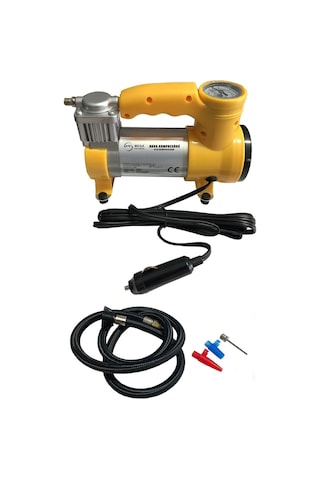Volemi Vm-722 Oto Araba Lastik Şişirme Kompresörü Pompası Işıklı 150 Psı Sarı