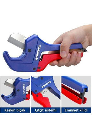 Workpro Wp301007 60.5mm Profesyonel Pprc Plastik Boru Kesme Makası Fr Wp301007